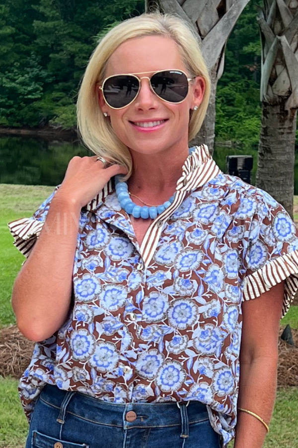 Selma necklace, blue