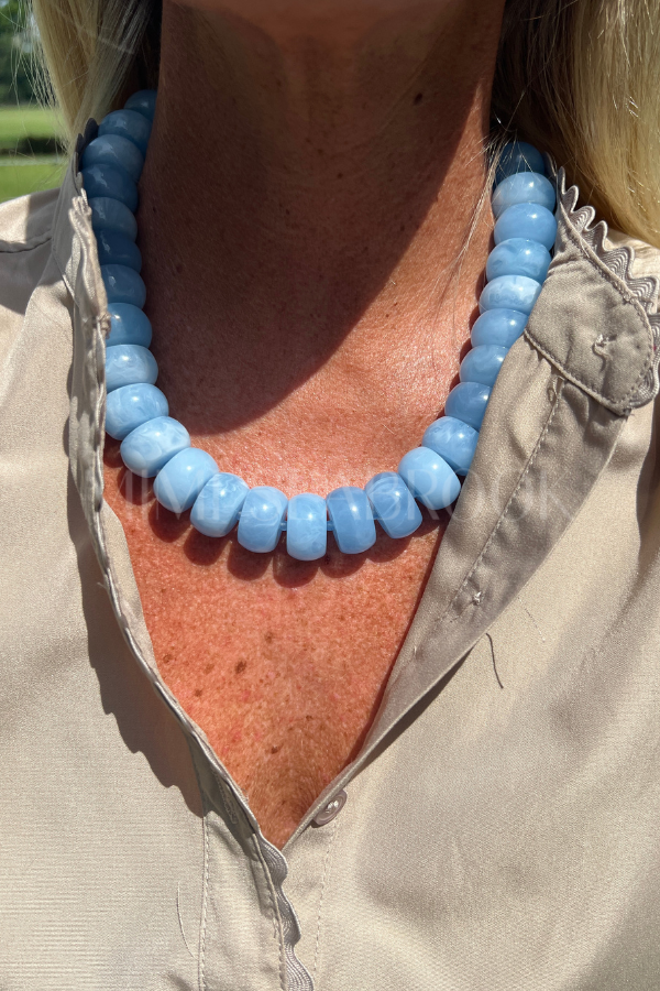 Selma necklace, blue