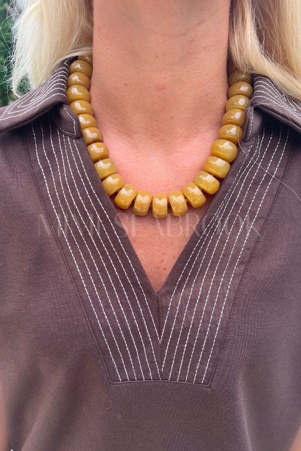 Selma necklace, honey caramel