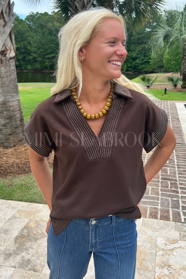 Selma necklace, honey caramel