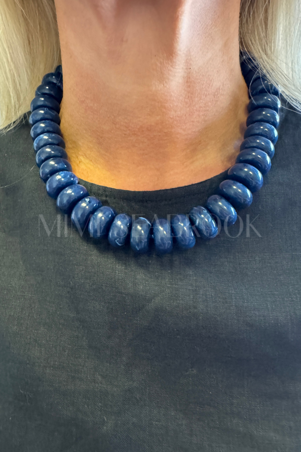 Selma necklace, navy