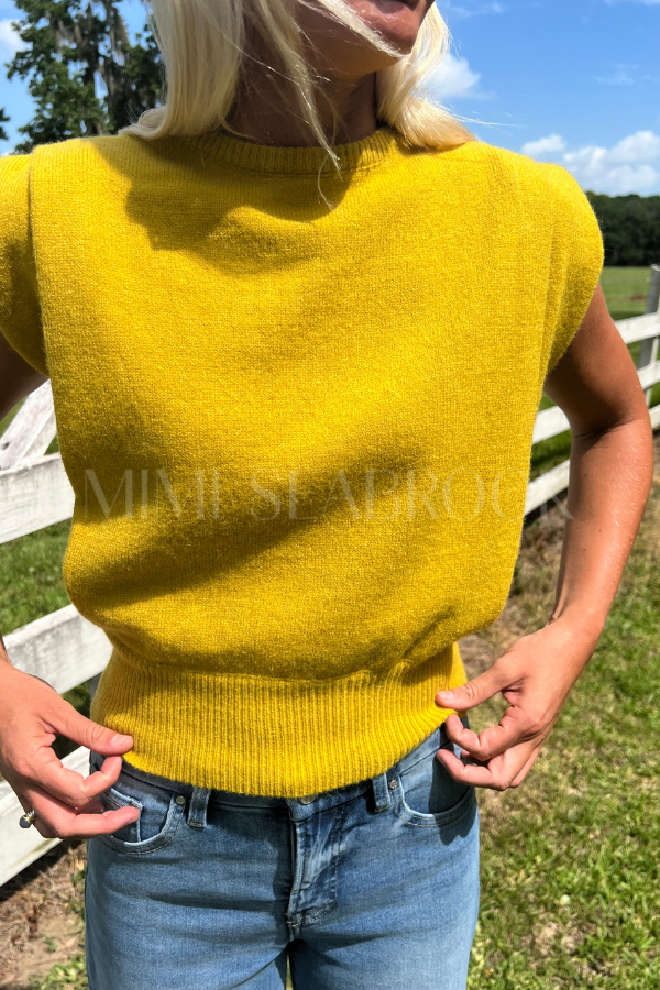 Selmer sweater top, chartreuse