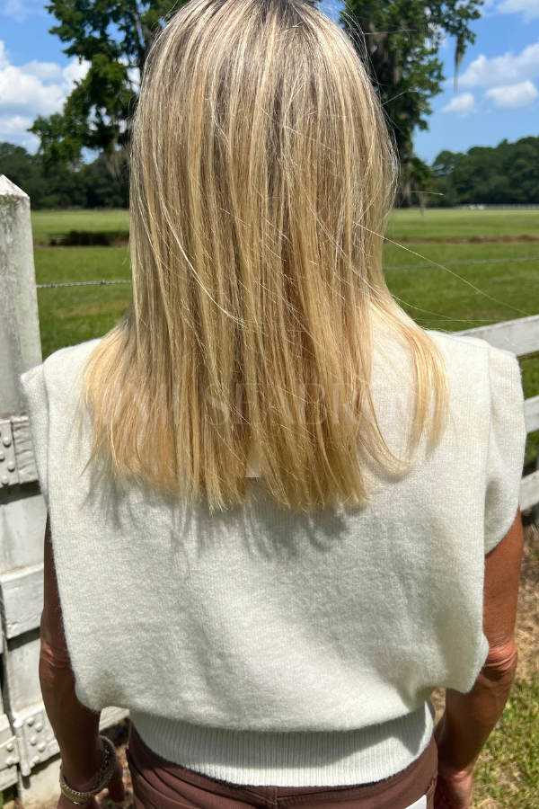 Selmer sweater top, ivory