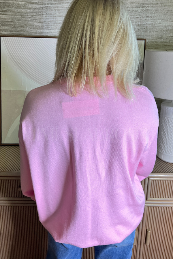 Sequin Nutcracker Sweatshirt Top, pink