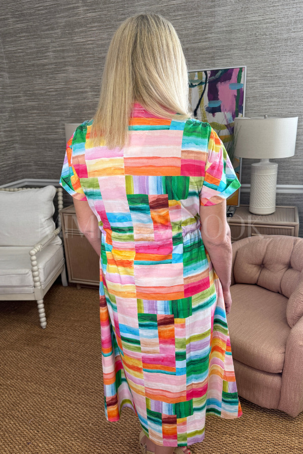 Seymour dress by Holly Shae, mad for madras print