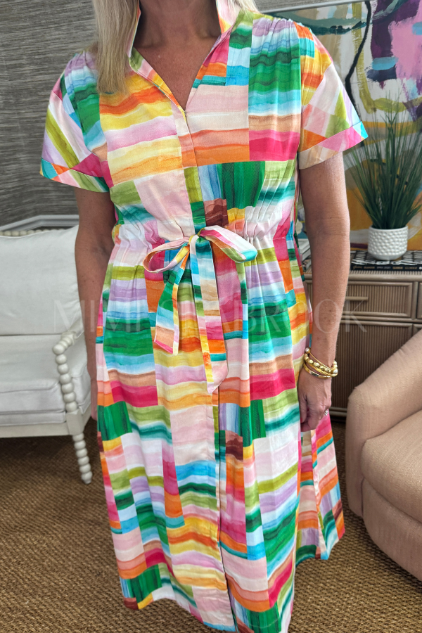 Seymour dress by Holly Shae, mad for madras print