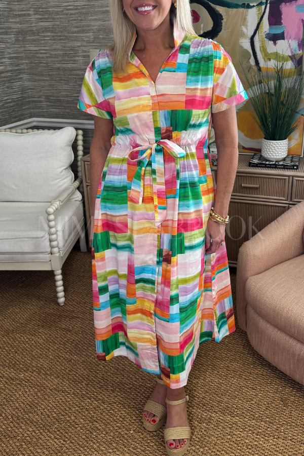 Seymour dress by Holly Shae, mad for madras print