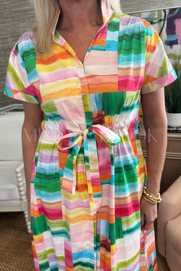 Seymour dress by Holly Shae, mad for madras print