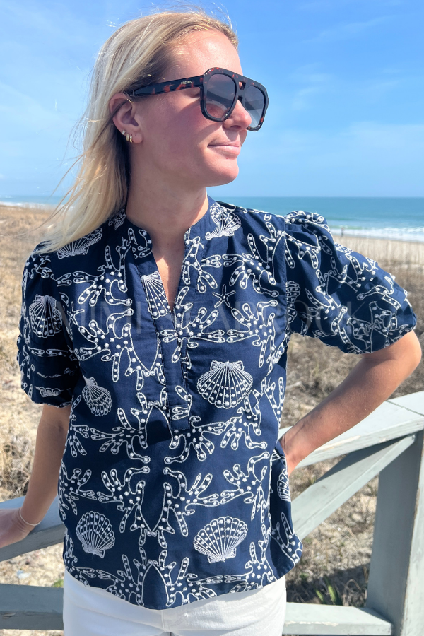 Shae top, navy