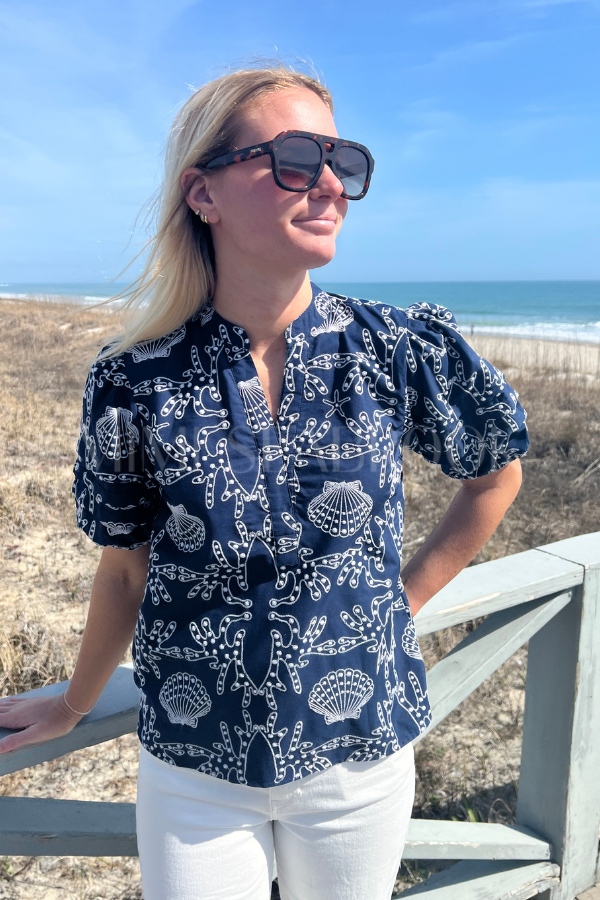 Shae top, navy