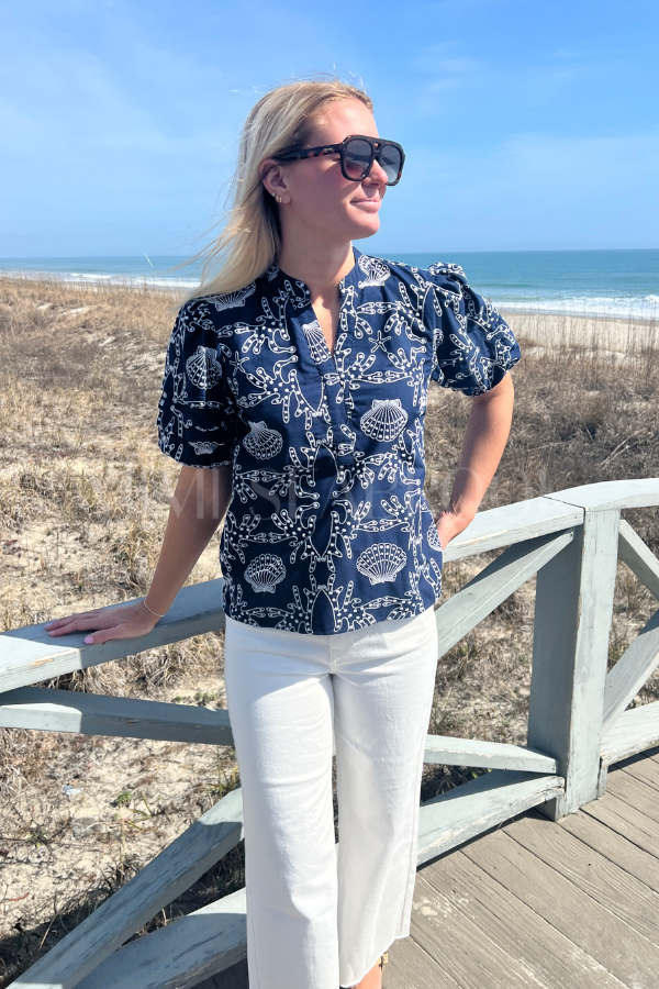 Shae top, navy