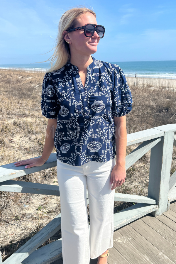 Shae top, navy