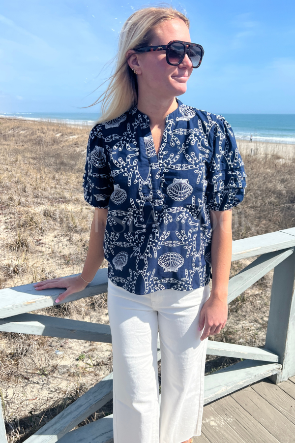 Shae top, navy