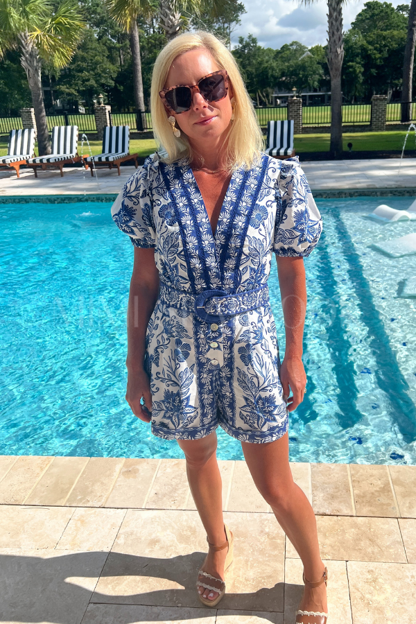 Shell Garden Off-White Romper by Farm Rio