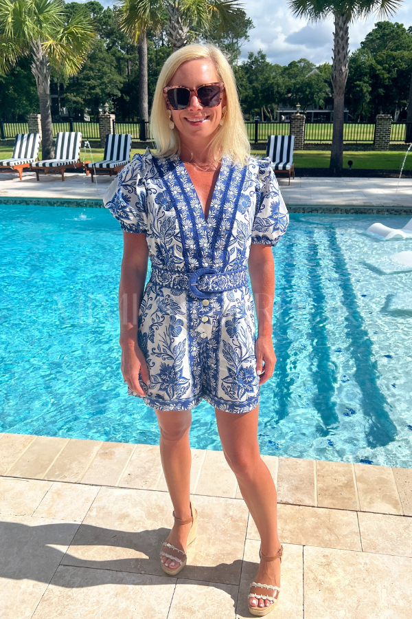 Shell Garden Off-White Romper by Farm Rio