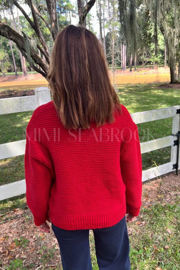 Shella sweater, red