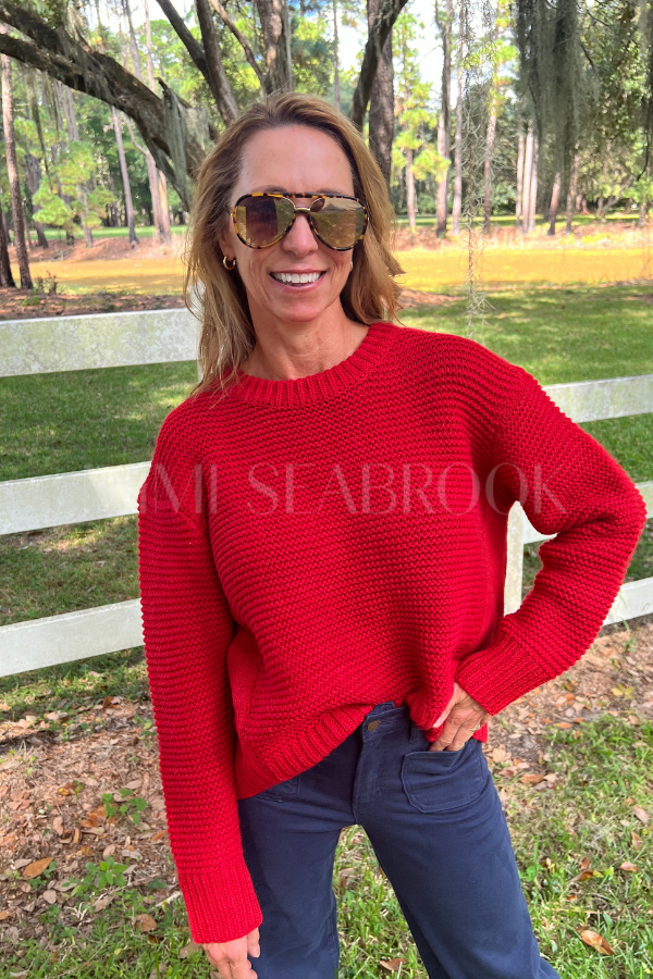 Shella sweater, red