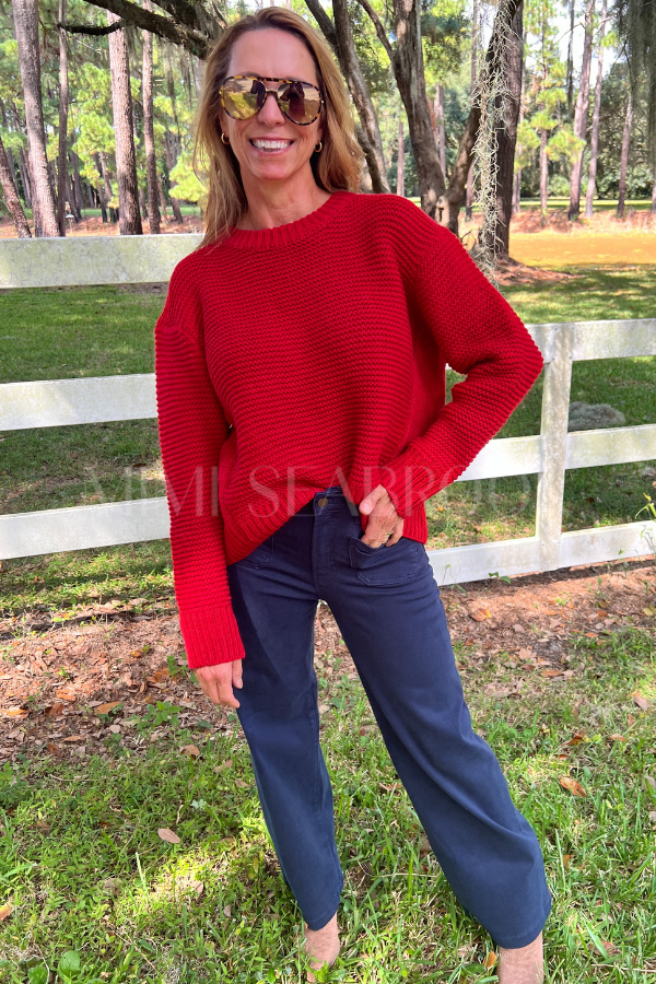 Shella sweater, red