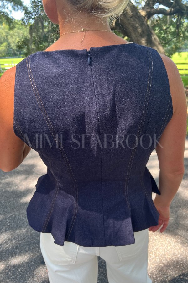 Sheri top, navy