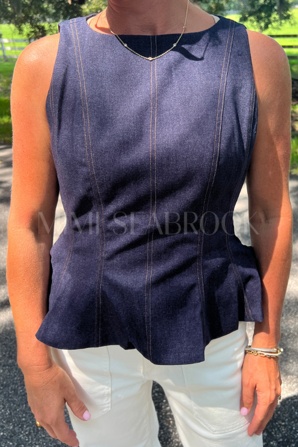 Sheri top, navy