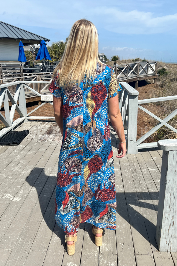 Shift Maxi Dress, Nautilus Blue by Oliphant