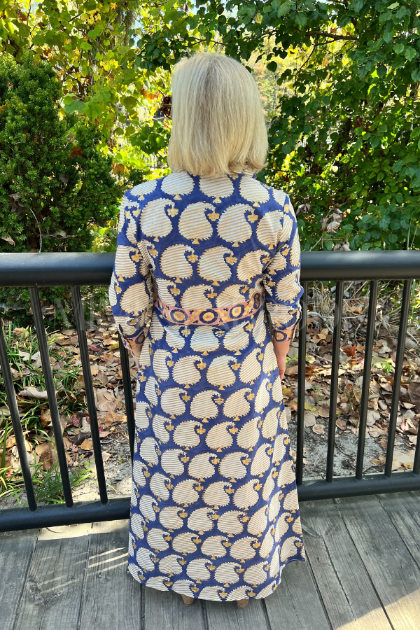 Shirt Maxi Dress, Agra Navy by Oliphant