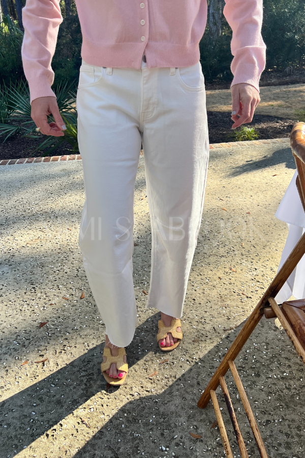 Smithfield barrel jeans, white