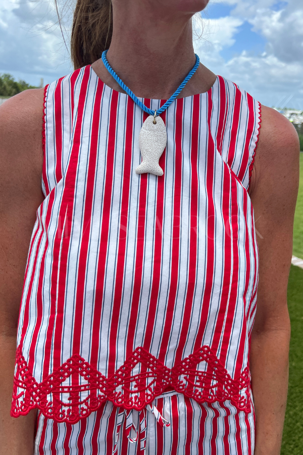 Stetson top, red white