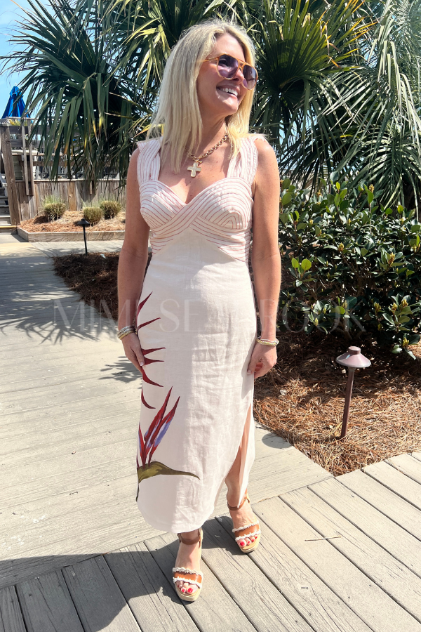 Strelitzia Sand Midi Dress by Farm Rio