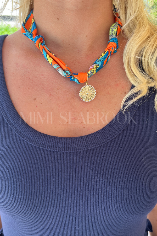 Summer Time Scarf Necklace