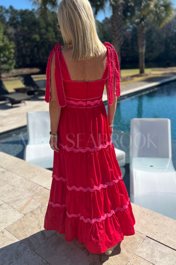 Summit dress, red