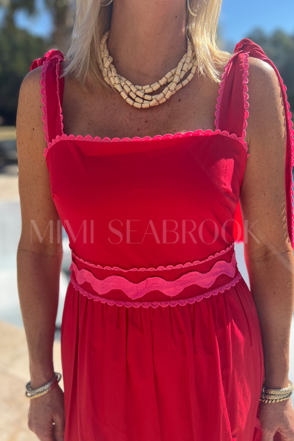 Summit dress, red