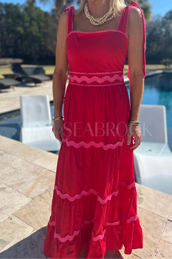 Summit dress, red
