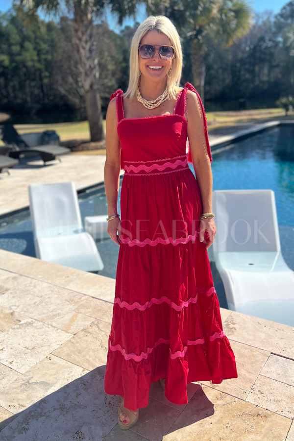 Summit dress, red
