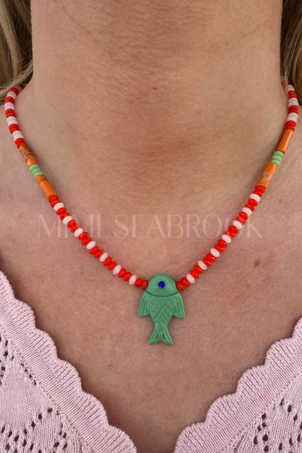 Swift necklace, orange