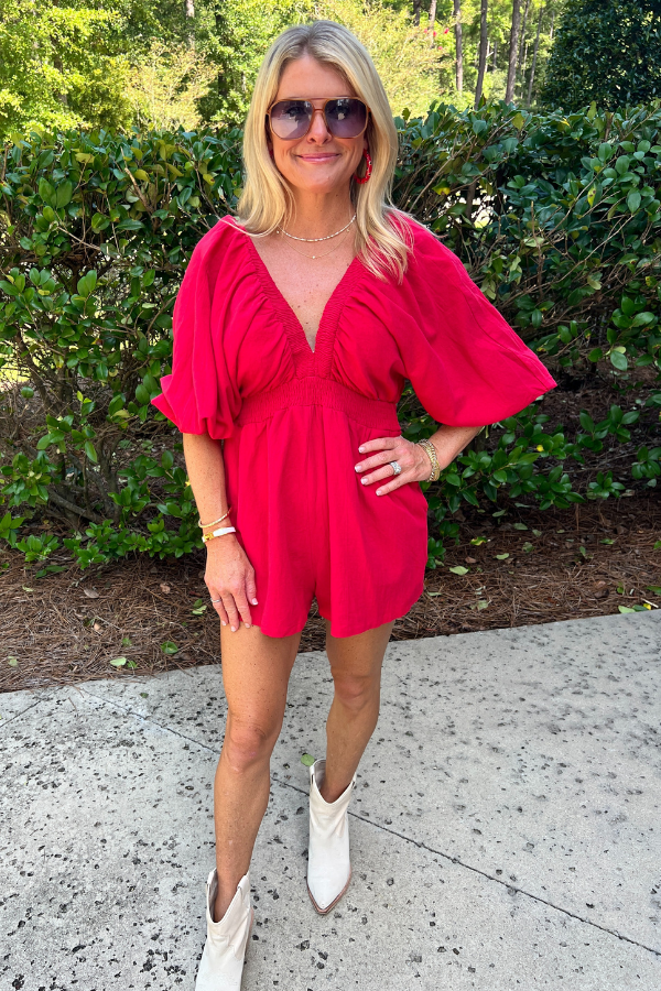 Tamara romper, red