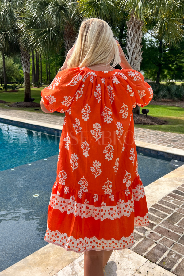 Tansy dress, orange