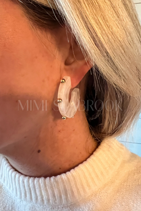 Tara Earrings, white