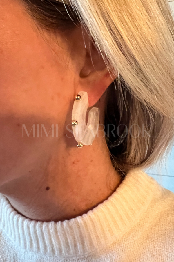 Tara Earrings, white