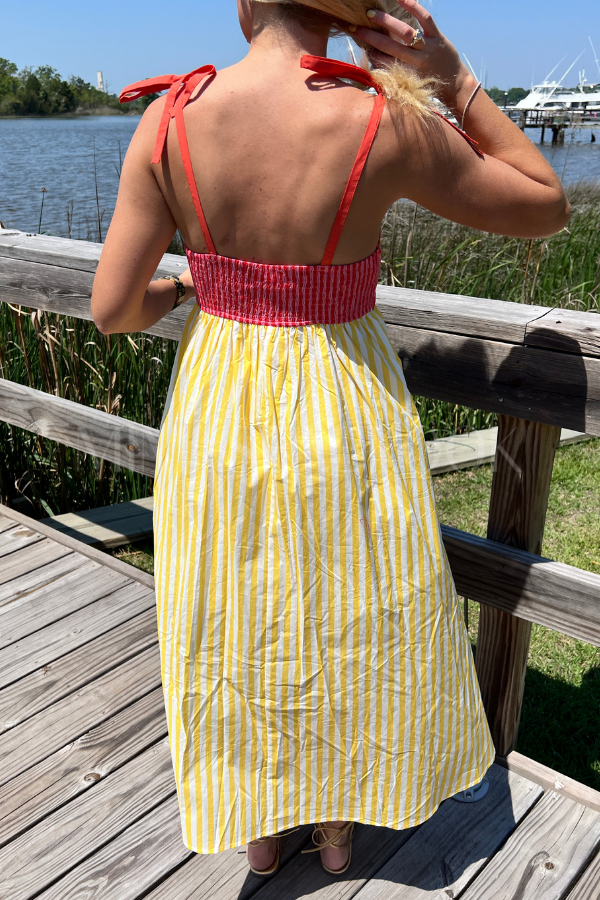 Taylor dress, lemon orange