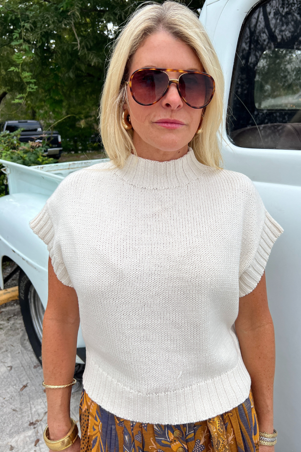 Thea sweater, ivory