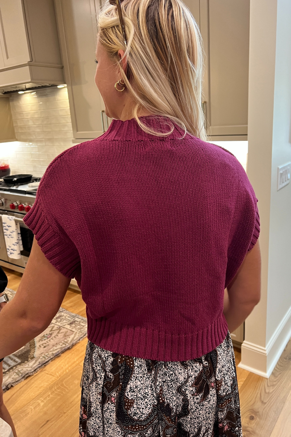 Thea sweater, plum wine