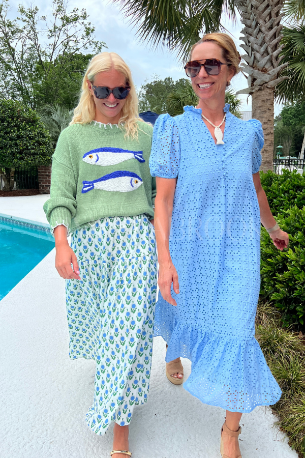 Thisbe sweater, basil fish