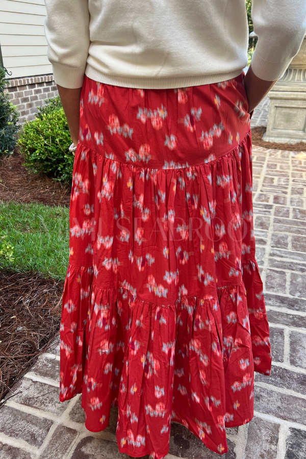 Tiered Maxi Skirt, Rust by Oliphant