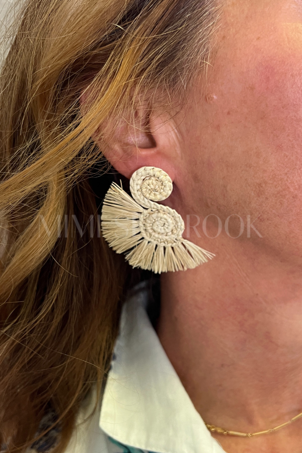 Tokio Earrings, cream
