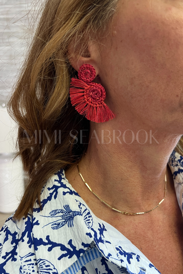 Tokio Earrings, red