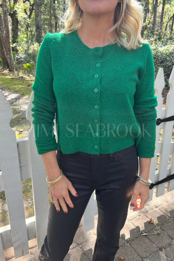 Tolland cardigan sweater, green