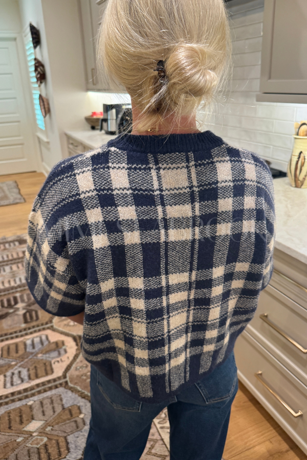Tricia sweater top, navy