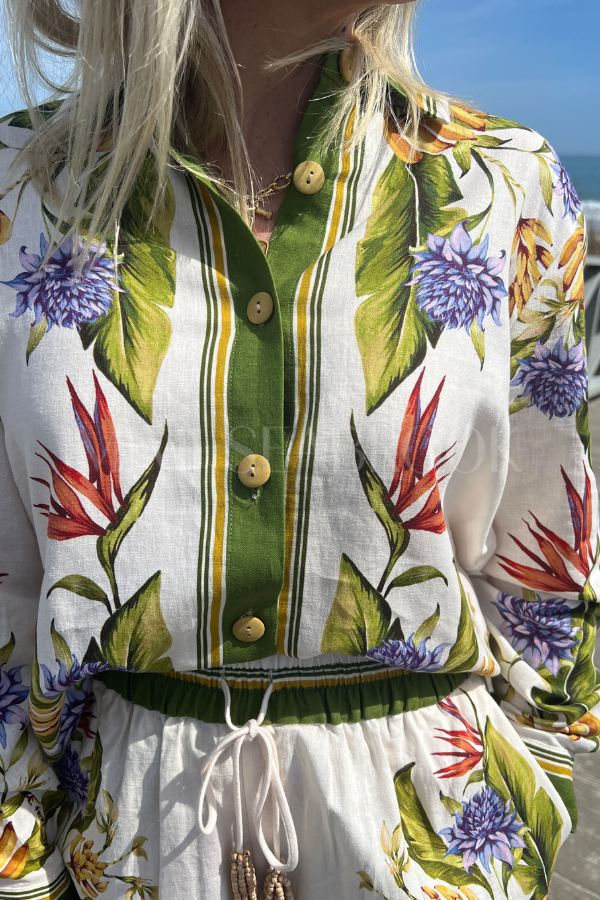 Tropical Scarf Sand Shirt by Farm Rio