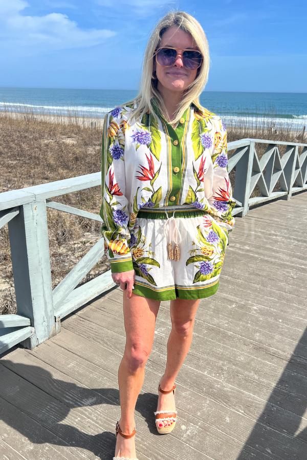 Tropical Scarf Sand Shirt by Farm Rio